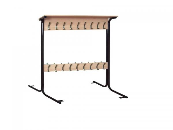 Вешалка напольная двухсторонняя 18 мест (круглая труба)